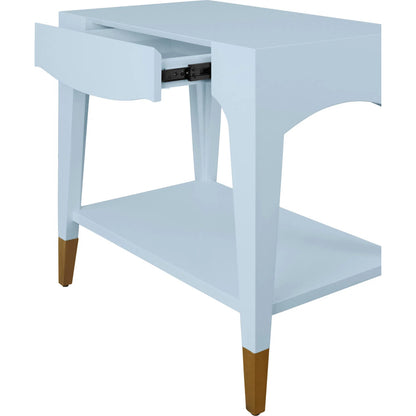 Ronny Tapered Leg One Drawer Side Table by Worlds Away. Made from unique in a unique style.