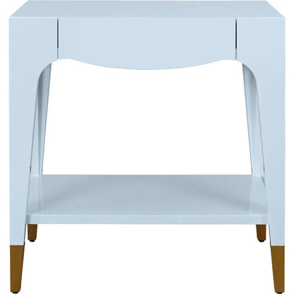 Ronny Tapered Leg One Drawer Side Table by Worlds Away. Made from unique in a unique style.