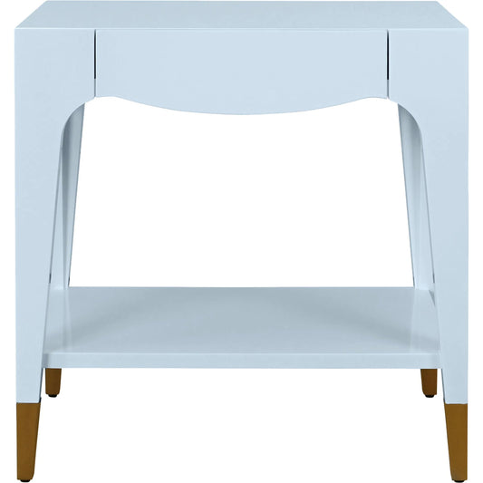 Ronny Tapered Leg One Drawer Side Table by Worlds Away. Made from unique in a unique style.