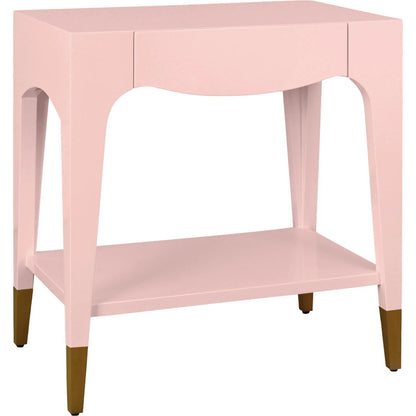 Ronny Tapered Leg One Drawer Side Table by Worlds Away. Made from unique in a unique style.