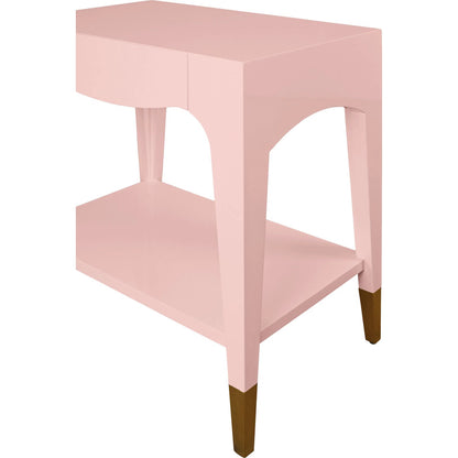 Ronny Tapered Leg One Drawer Side Table by Worlds Away. Made from unique in a unique style.