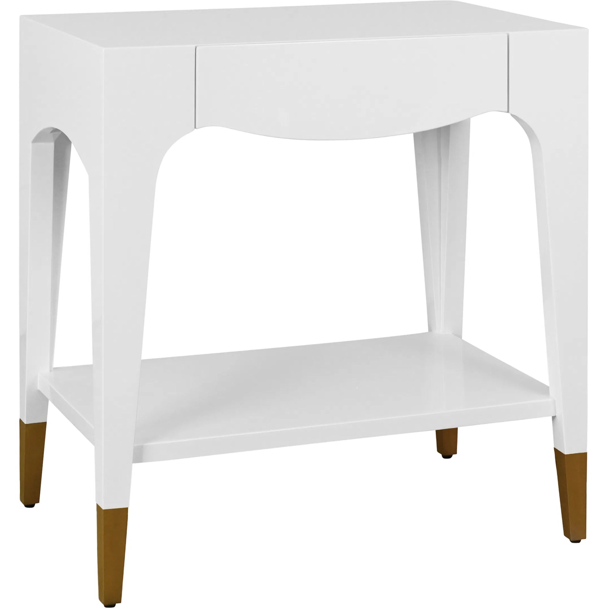 Ronny Tapered Leg One Drawer Side Table by Worlds Away. Made from unique in a unique style.