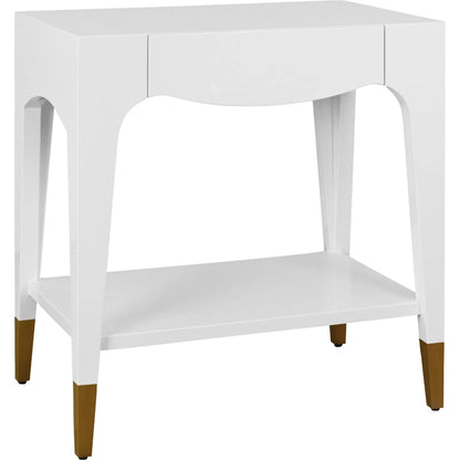 Ronny Tapered Leg One Drawer Side Table by Worlds Away. Made from unique in a unique style.