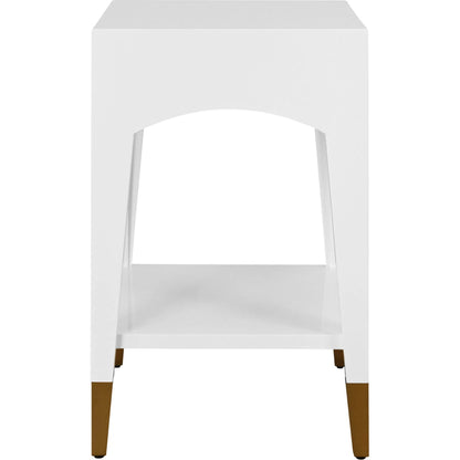 Ronny Tapered Leg One Drawer Side Table by Worlds Away. Made from unique in a unique style.