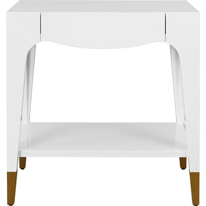 Ronny Tapered Leg One Drawer Side Table by Worlds Away. Made from unique in a unique style.