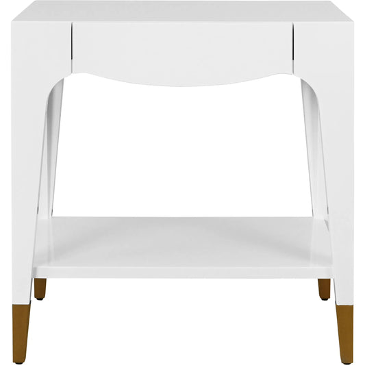 Ronny Tapered Leg One Drawer Side Table by Worlds Away. Made from unique in a unique style.