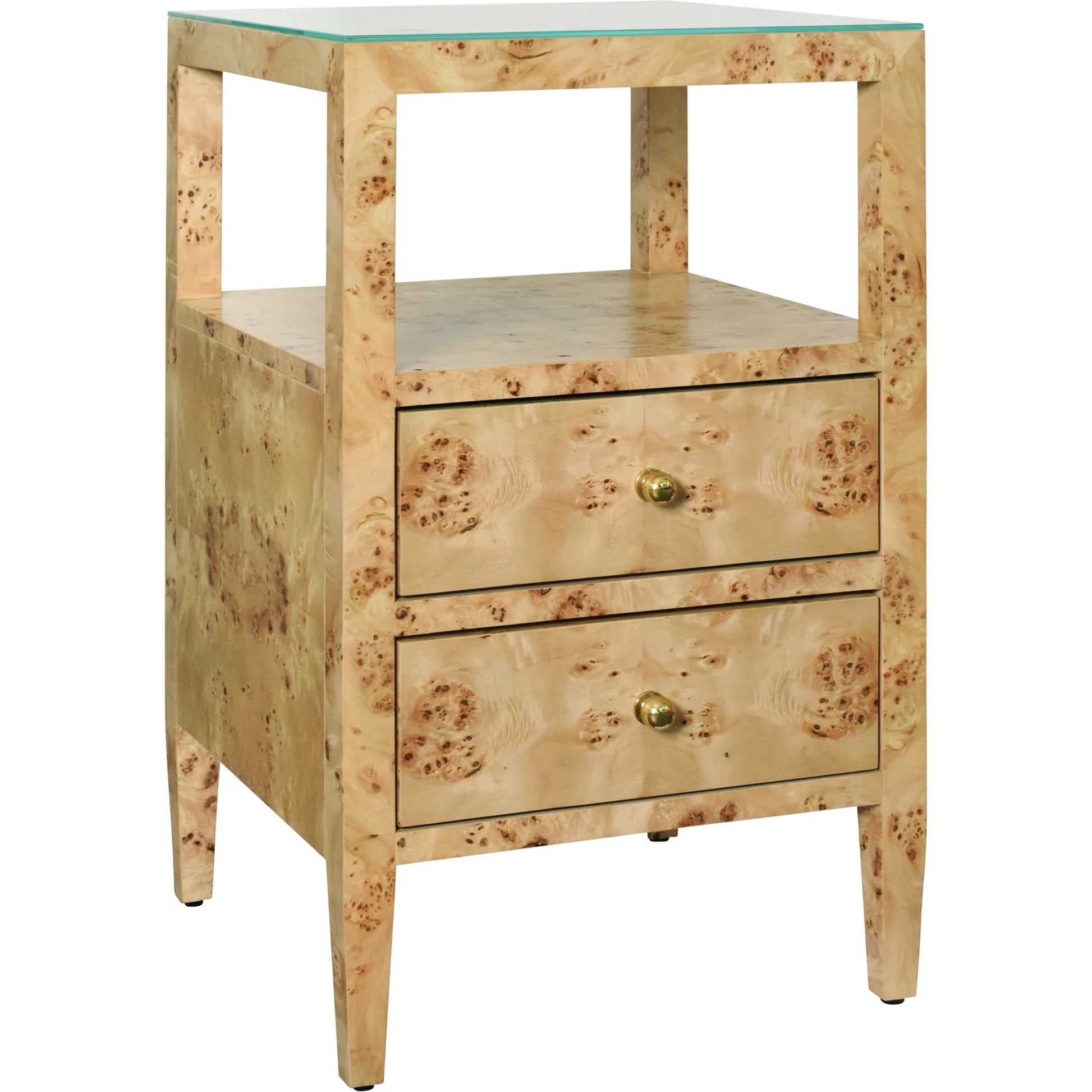 Roscoe Two Drawer Side Table by Worlds Away. Made from unique in a modern style.