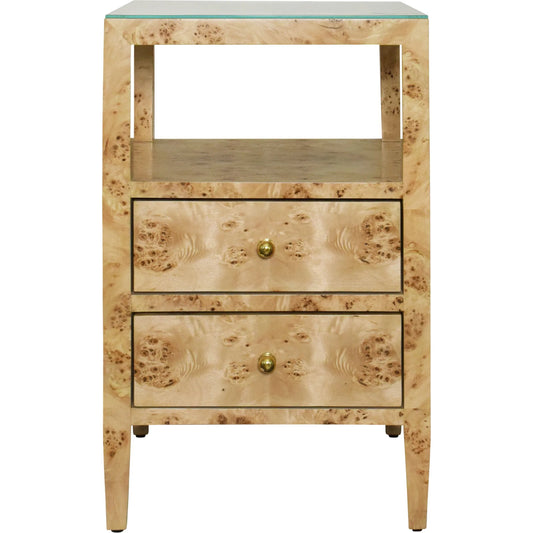 Roscoe Two Drawer Side Table by Worlds Away. Made from unique in a modern style.