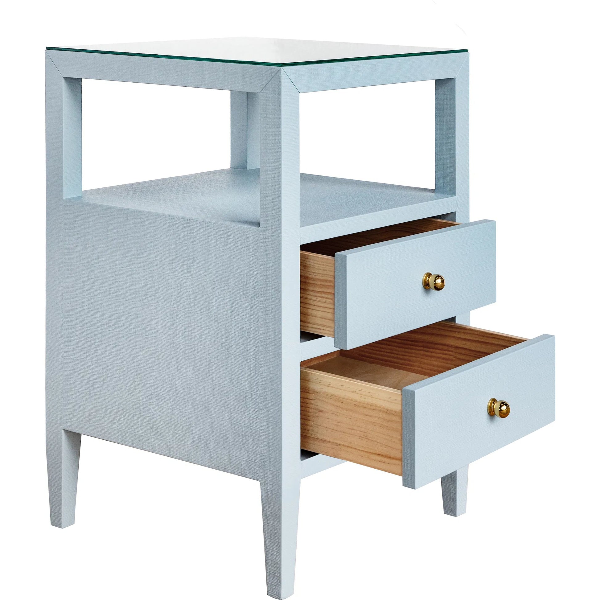 Roscoe Two Drawer Side Table by Worlds Away. Made from unique in a modern style.