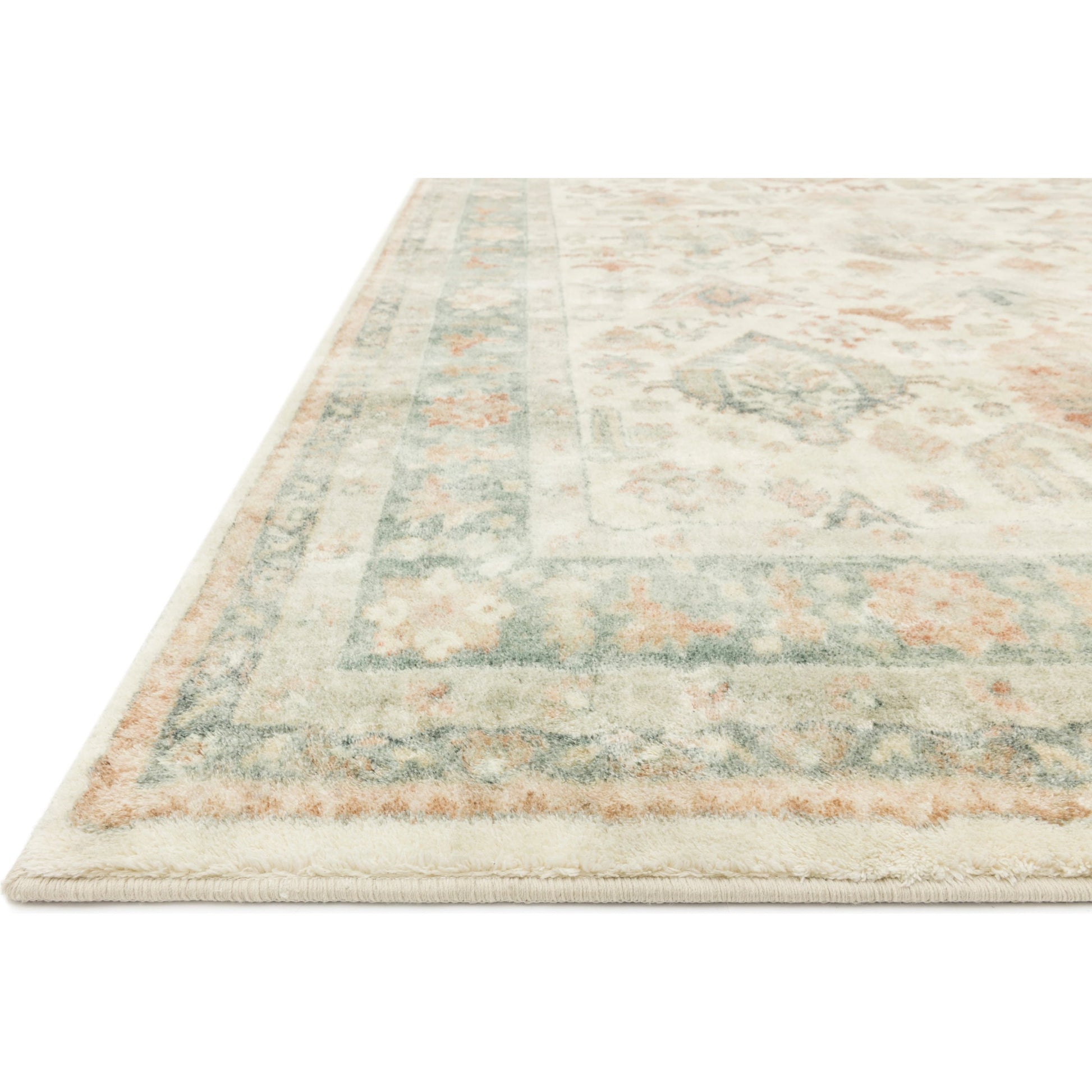 Rosette Marion Rug by Loloi in beige, multi. Made from 100% polyester in a traditional style.