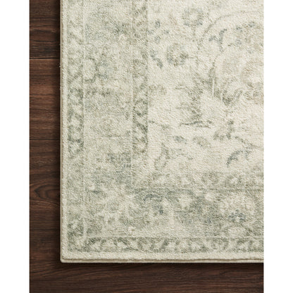 Rosette Olivia Rug by Loloi in ivory, silver. Made from 100% polyester in a traditional style.