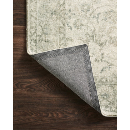 Rosette Olivia Rug by Loloi in ivory, silver. Made from 100% polyester in a traditional style.