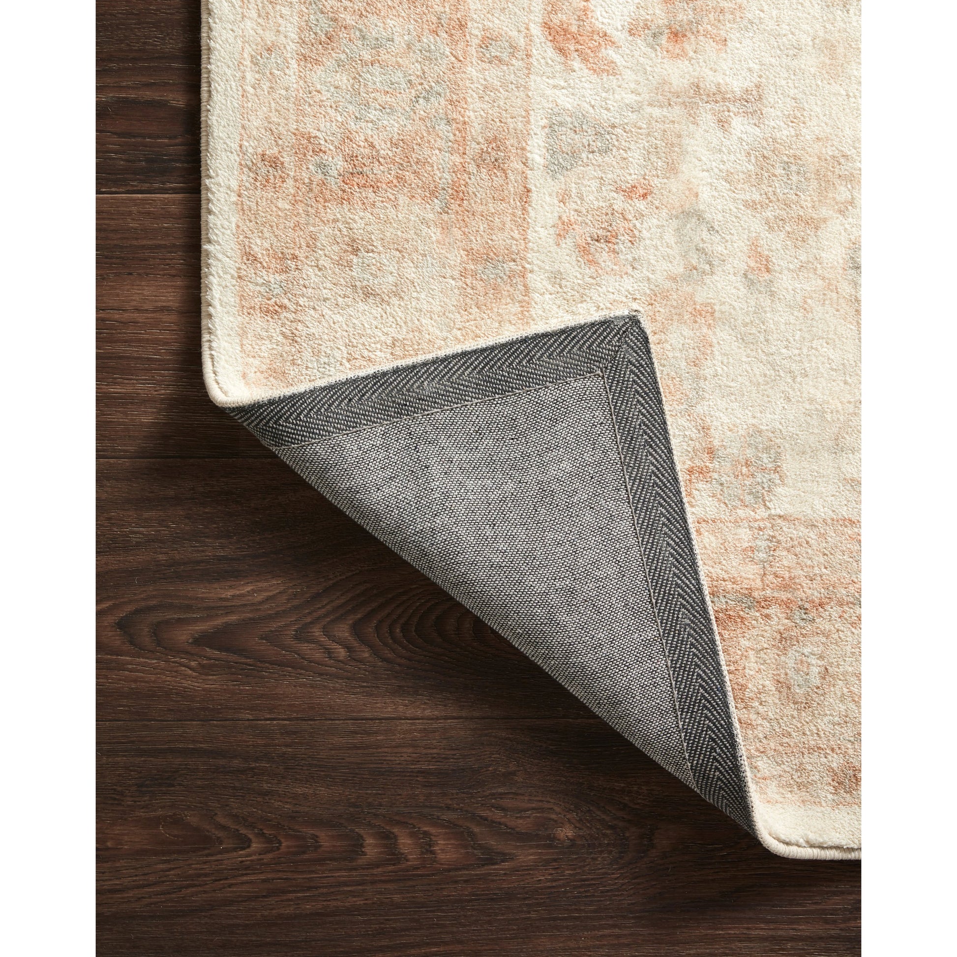 Rosette Mila Rug by Loloi in ivory, terracotta. Made from 100% polyester in a traditional style.