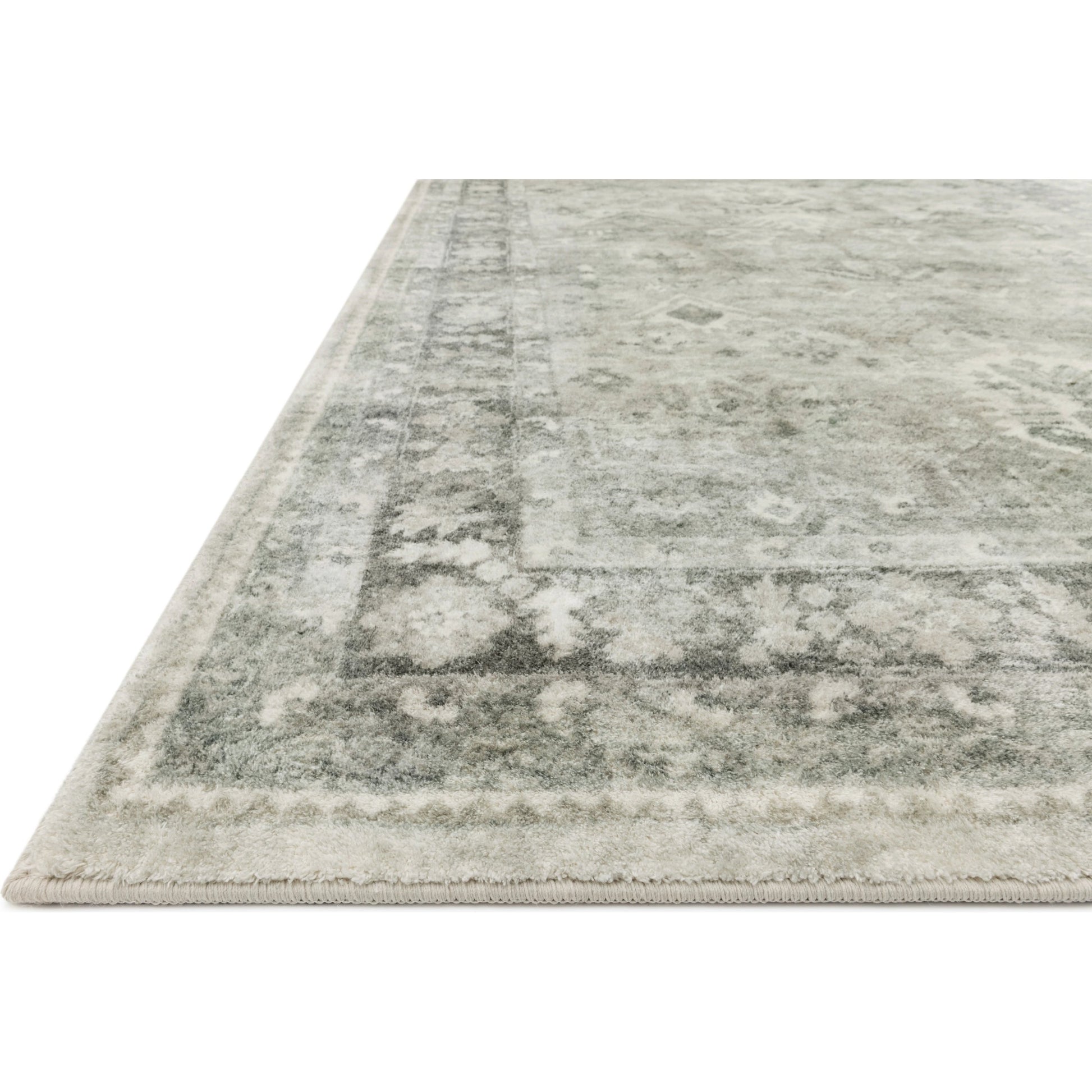 Rosette Willow Rug by Loloi in steel, graphite. Made from 100% polyester in a traditional style.