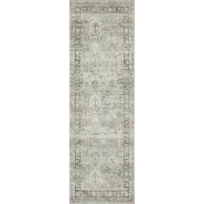 Rosette Willow Rug by Loloi in steel, graphite. Made from 100% polyester in a traditional style.
