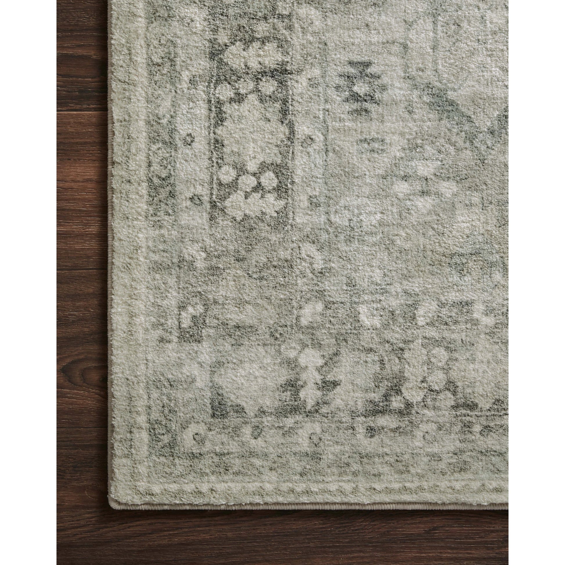 Rosette Willow Rug by Loloi in steel, graphite. Made from 100% polyester in a traditional style.