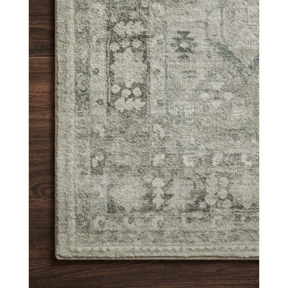 Rosette Willow Rug by Loloi in steel, graphite. Made from 100% polyester in a traditional style.