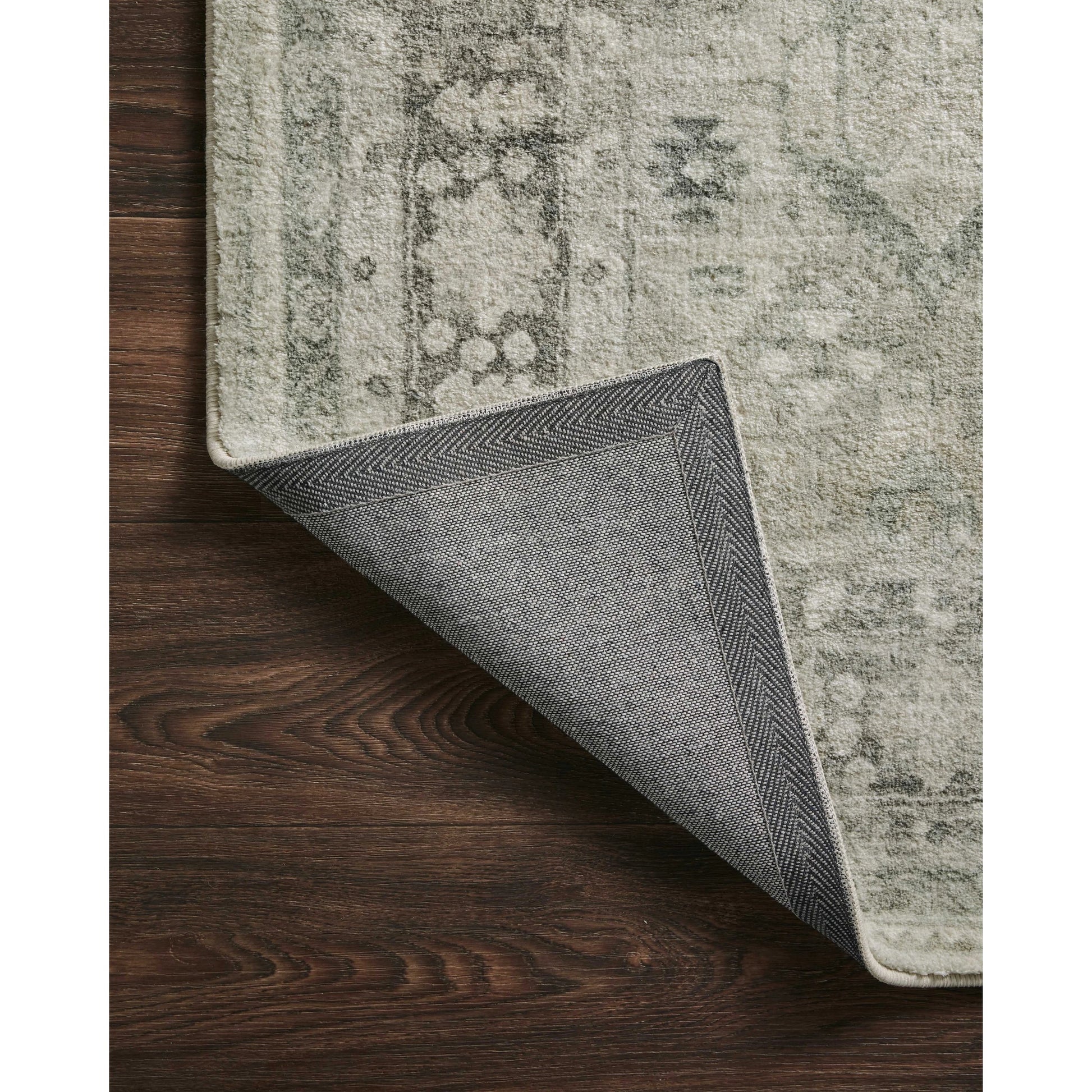 Rosette Willow Rug by Loloi in steel, graphite. Made from 100% polyester in a traditional style.