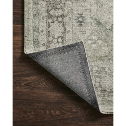 Rosette Willow Rug by Loloi in steel, graphite. Made from 100% polyester in a traditional style.