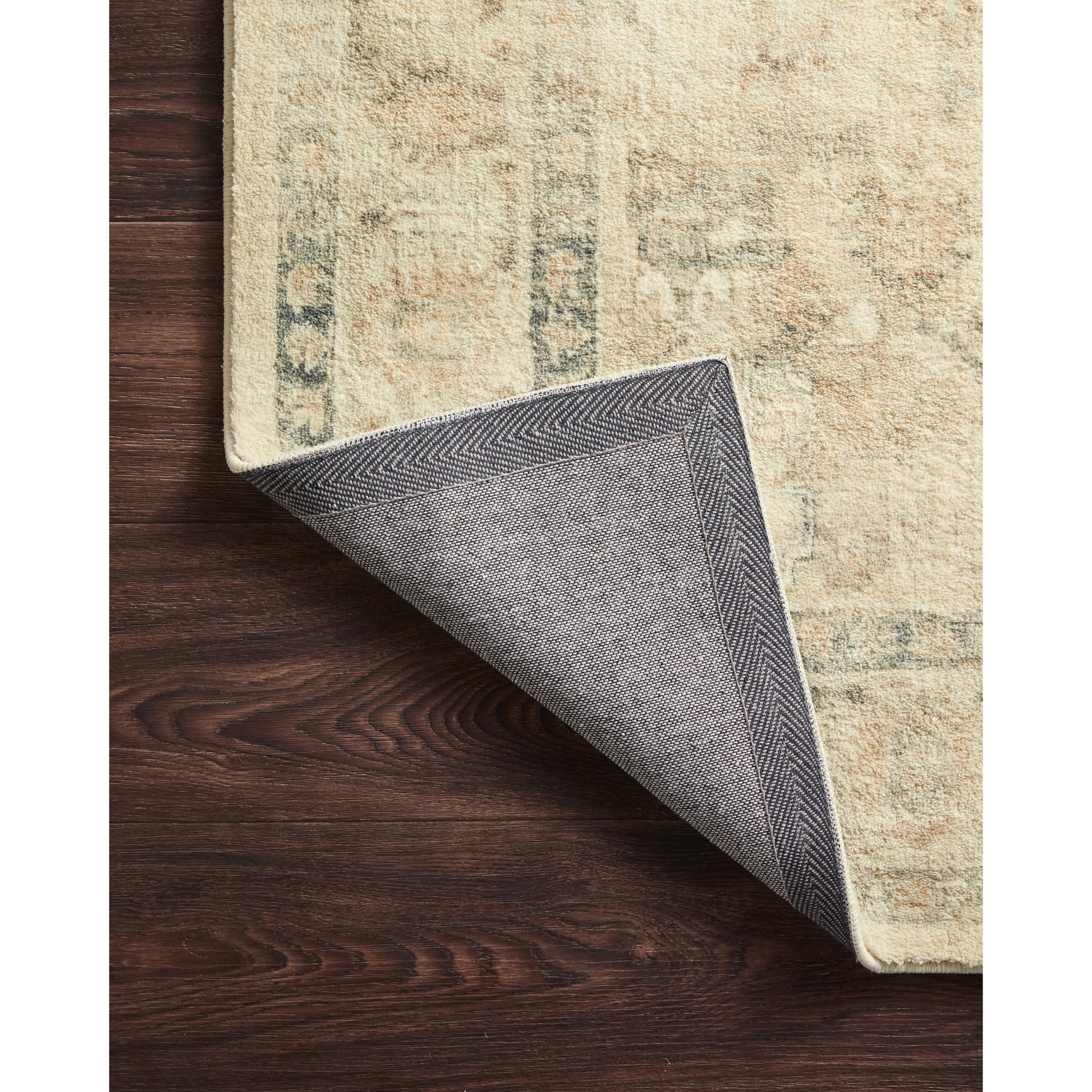 Rosette Emerson Rug by Loloi in sand, ivory. Made from 100% polyester in a traditional style.