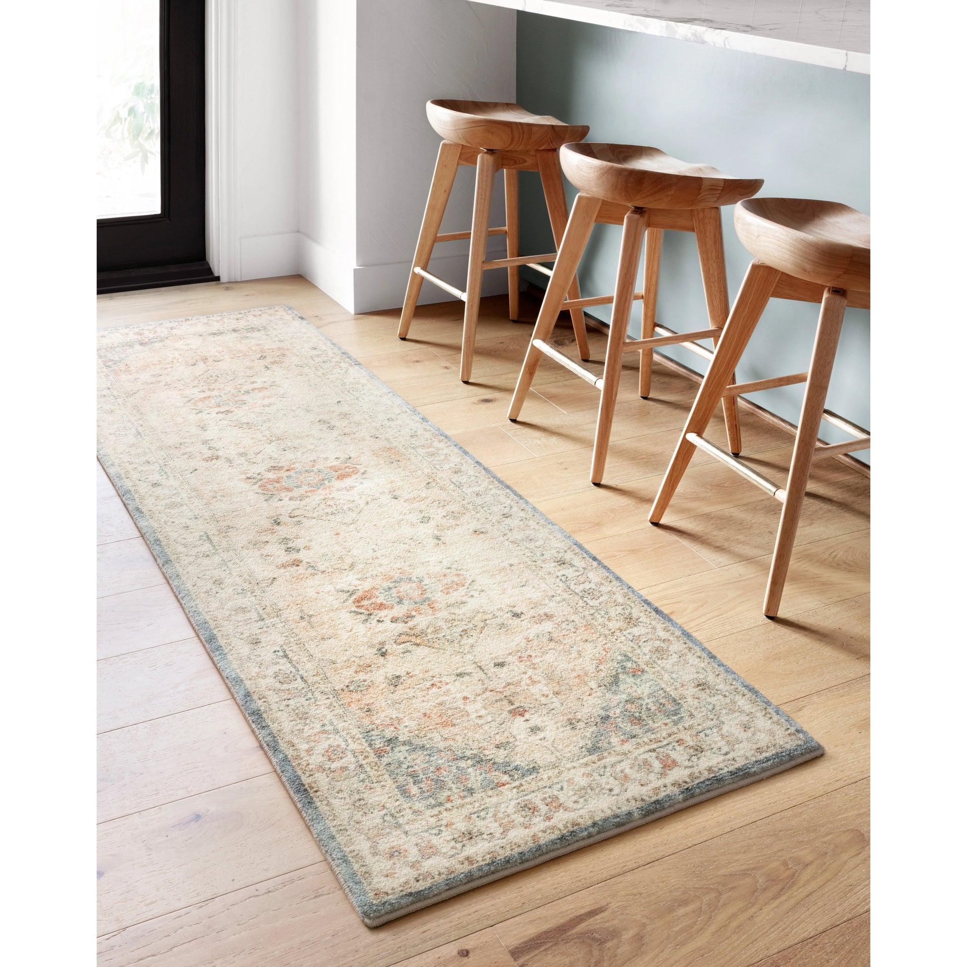 Rosette Abigail Rug by Loloi in clay, ivory. Made from 100% polyester in a traditional style.