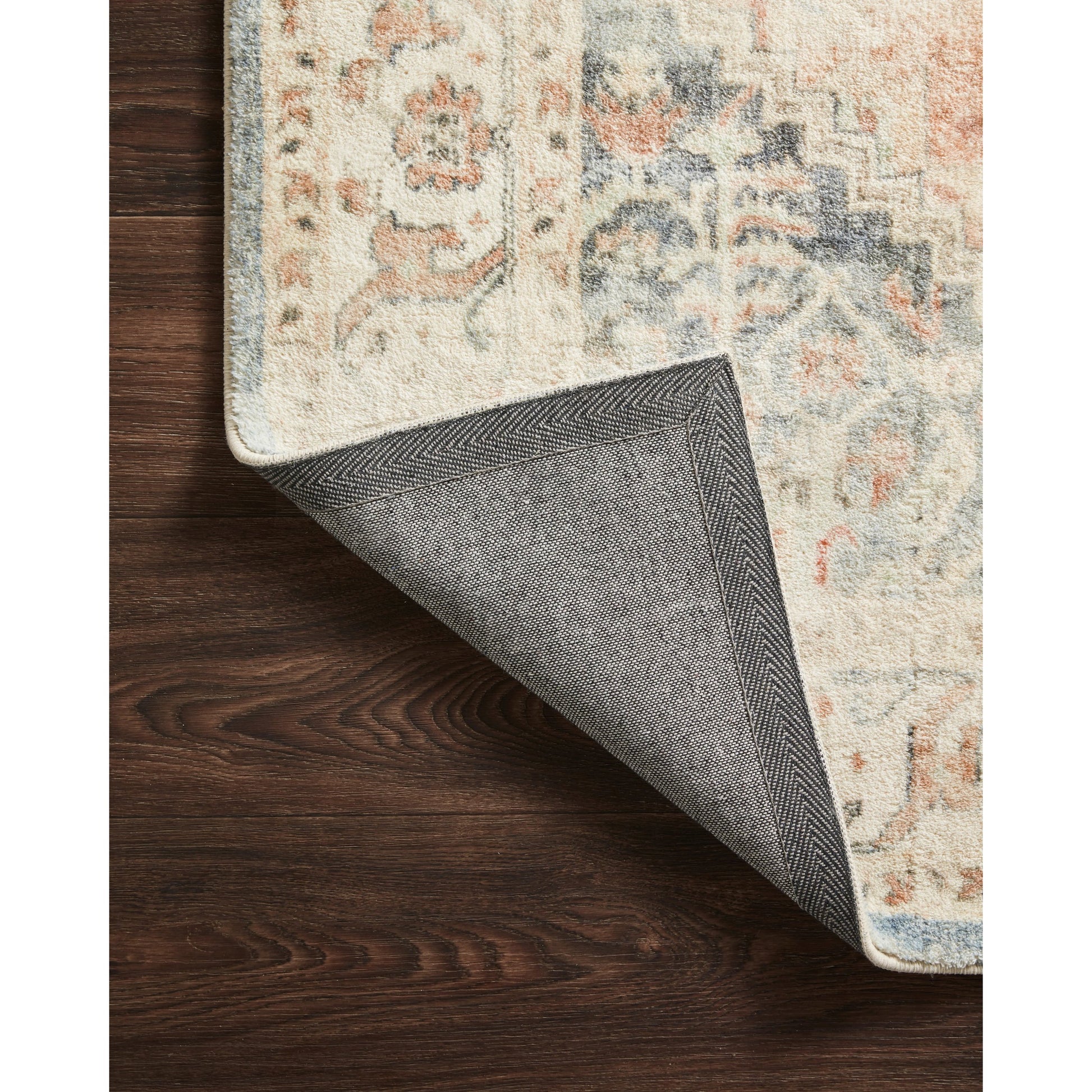 Rosette Abigail Rug by Loloi in clay, ivory. Made from 100% polyester in a traditional style.