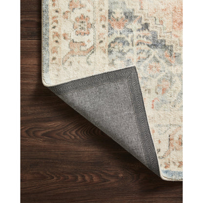Rosette Abigail Rug by Loloi in clay, ivory. Made from 100% polyester in a traditional style.