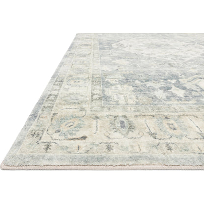 ROS-07 by Loloi in denim, fog. Made from 100% polyester in a traditional style.