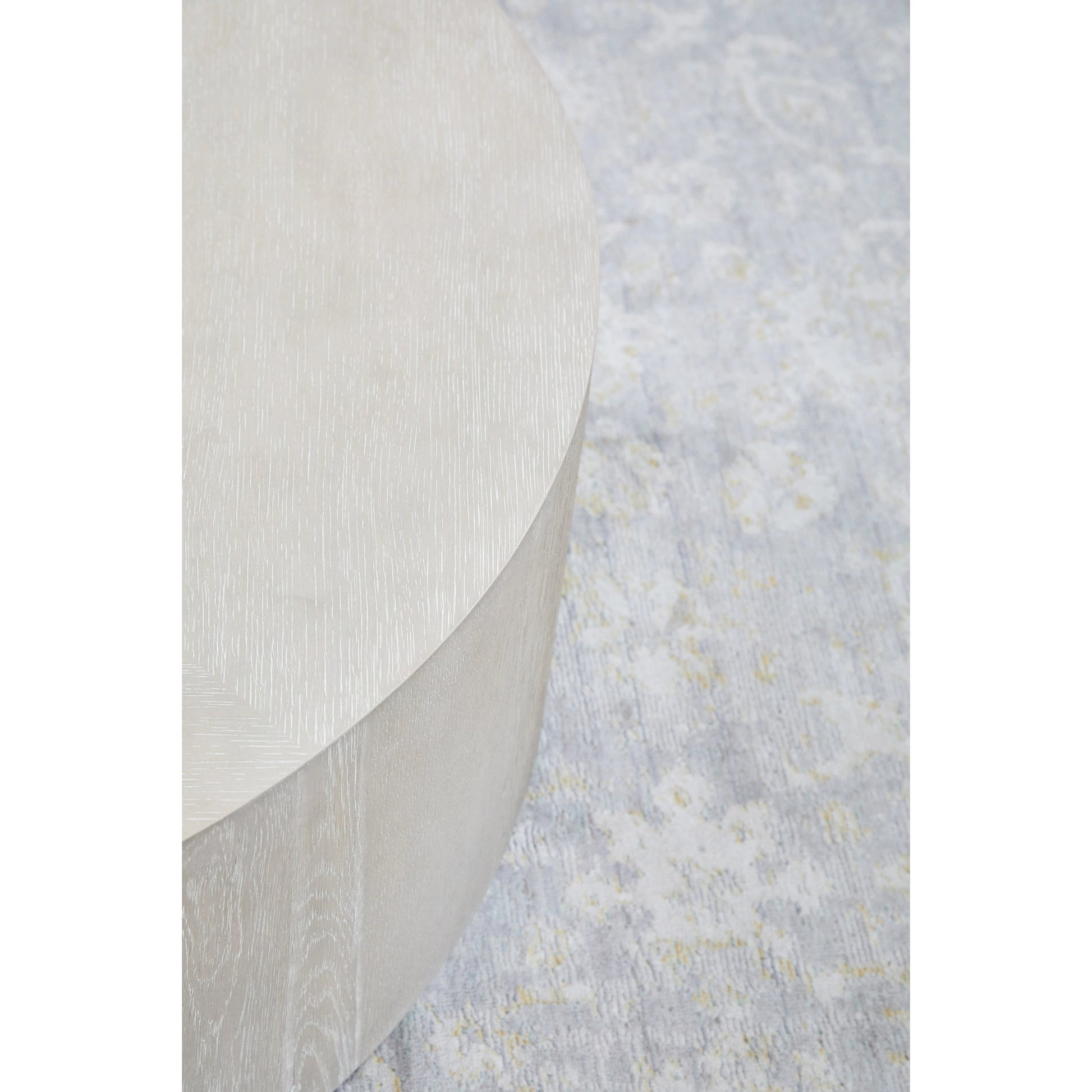 Roto Coffee Table by Essentials For Living in natural gray, silver. Made from oak, metal in a modern style.