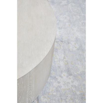 Roto Coffee Table by Essentials For Living in natural gray, silver. Made from oak, metal in a modern style.