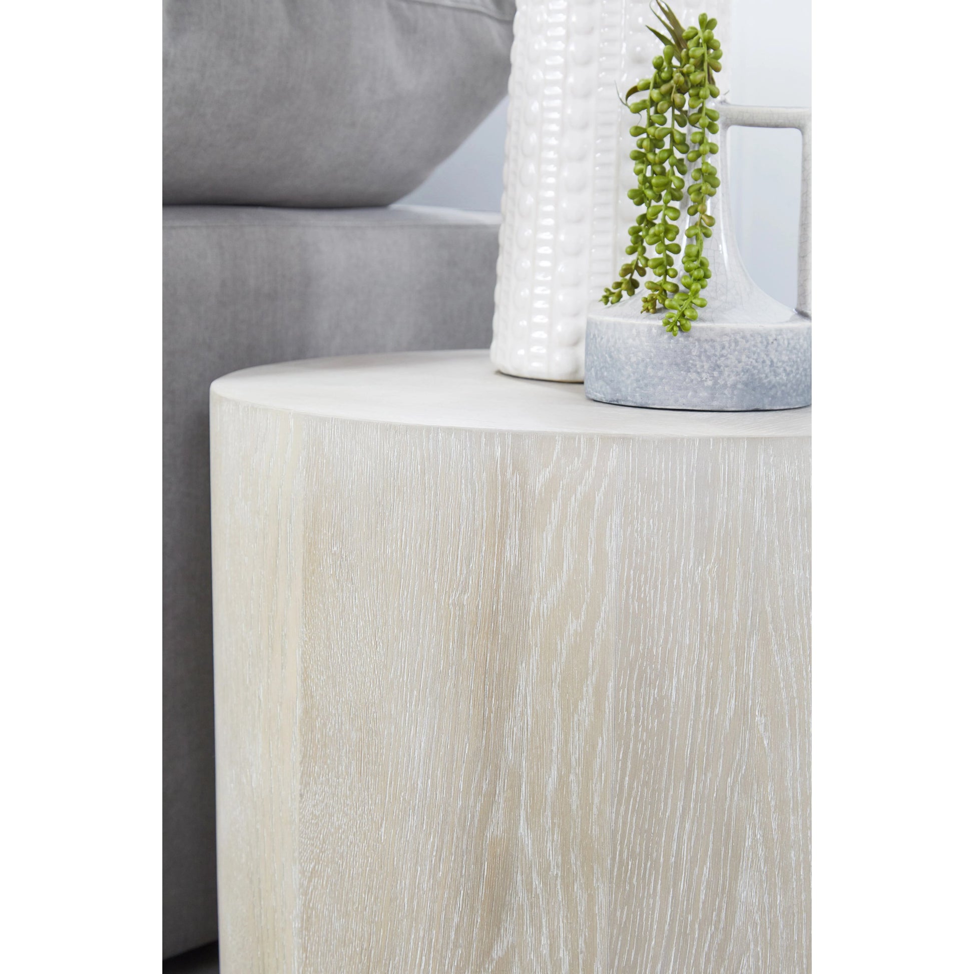 Roto End Table by Essentials For Living in natural gray, silver. Made from oak, metal in a modern style.