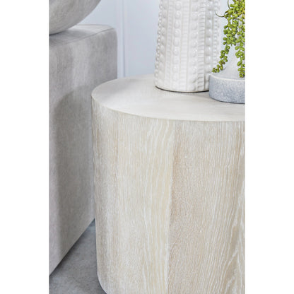 Roto End Table by Essentials For Living in natural gray, silver. Made from oak, metal in a modern style.