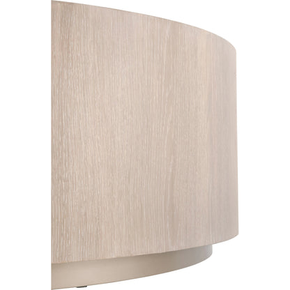 Roto Coffee Table by Essentials For Living in natural gray, silver. Made from oak, metal in a modern style.