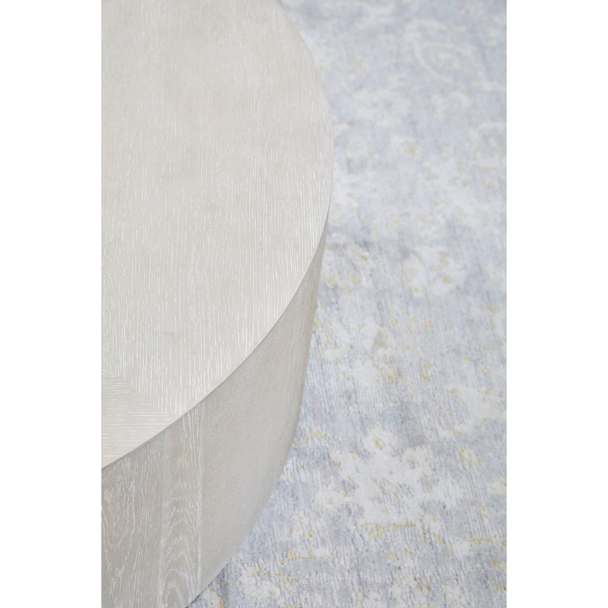 Roto Coffee Table by Essentials For Living in natural gray, silver. Made from oak, metal in a modern style.