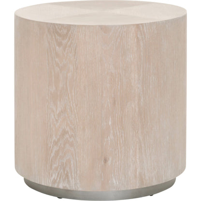 Roto End Table by Essentials For Living in natural gray, silver. Made from oak, metal in a modern style.
