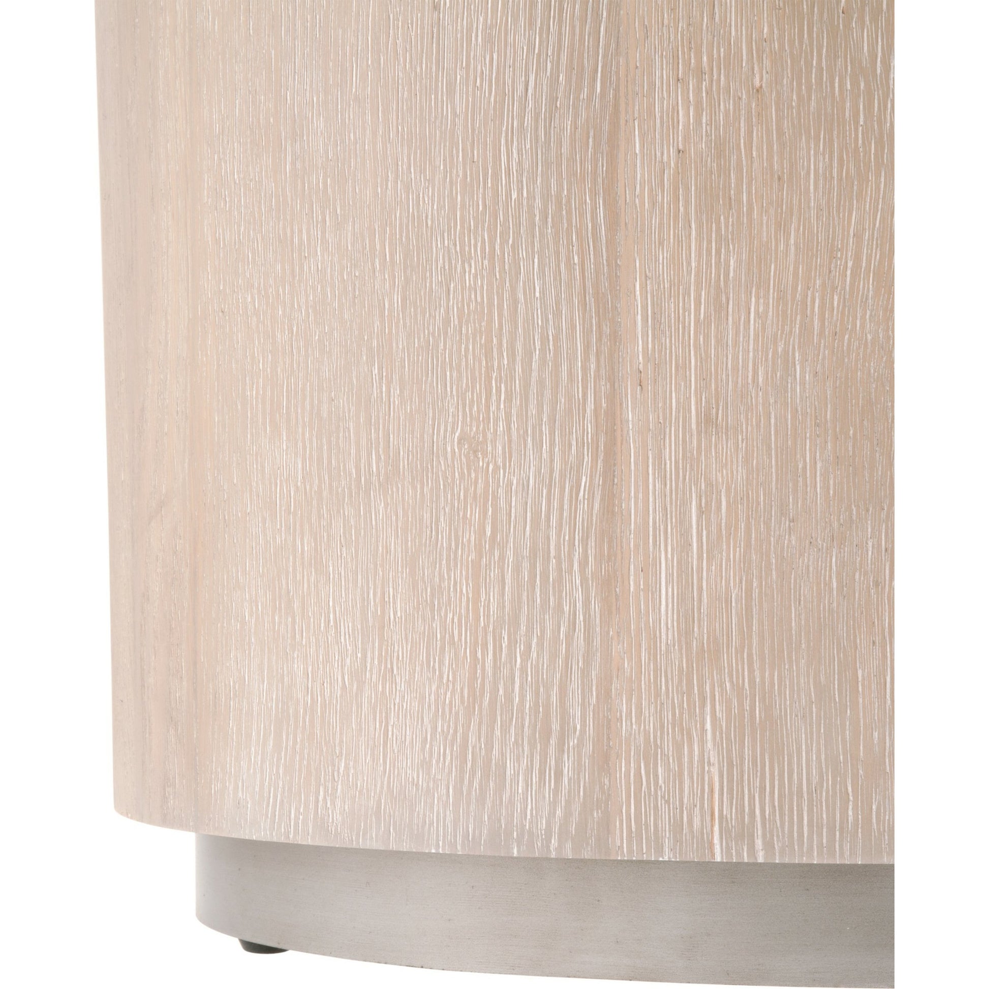 Roto End Table by Essentials For Living in natural gray, silver. Made from oak, metal in a modern style.