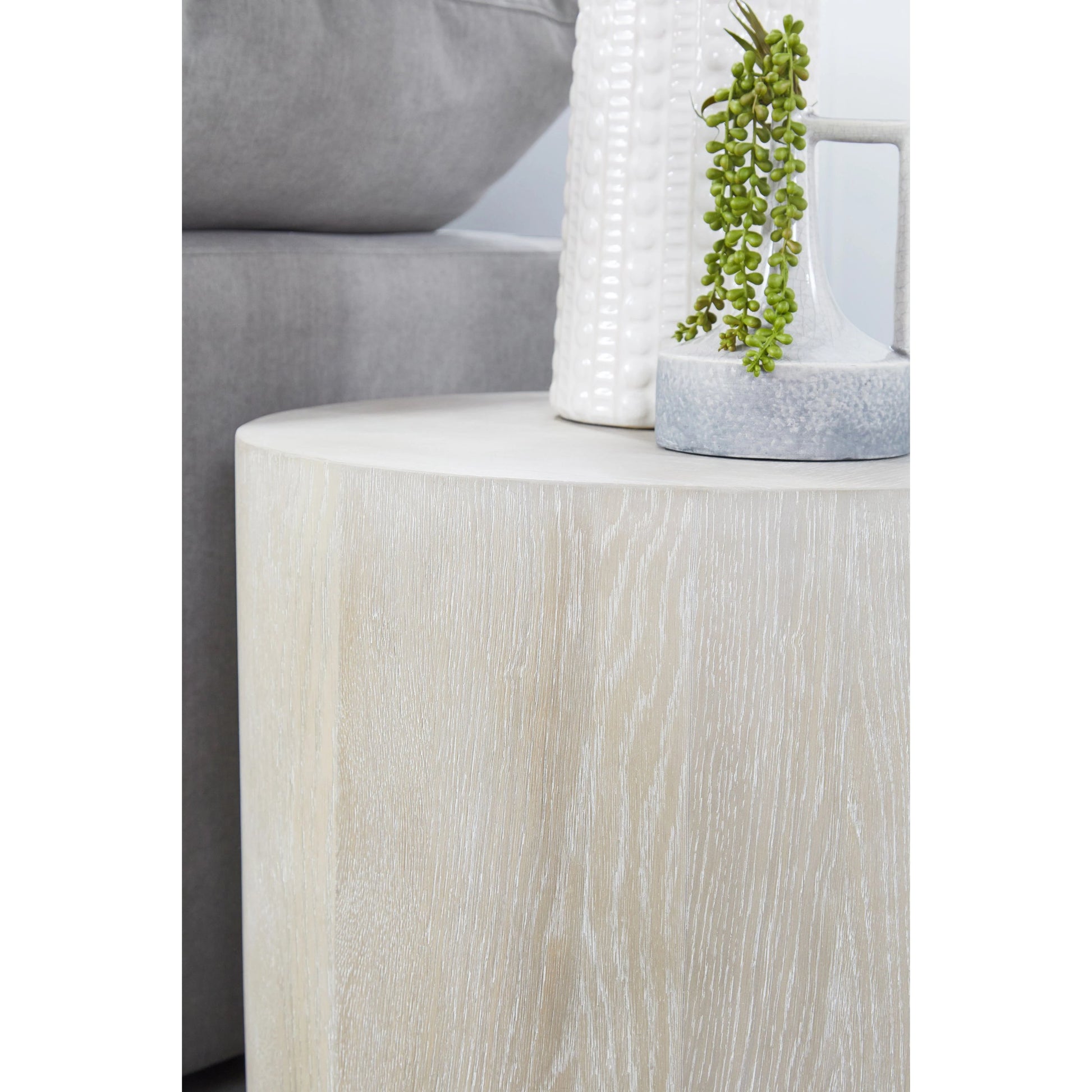 Roto End Table by Essentials For Living in natural gray, silver. Made from oak, metal in a modern style.