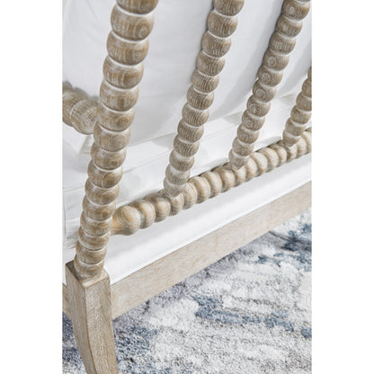 Rouleau Chaise Lounge by Essentials For Living in livesmart peyton pearl and natural gray oak. Made from solid oak wood, 98% polyester, 2% nylon fabric, foam, down blend in a cottage & farmhouse style.