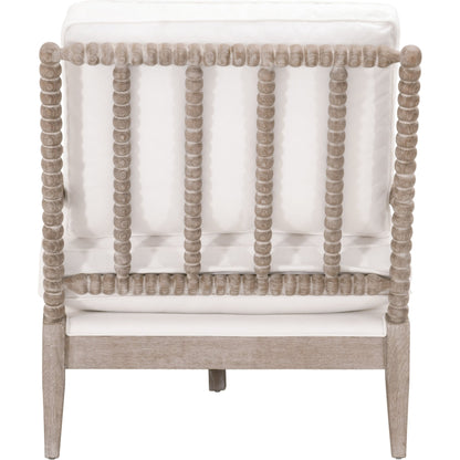 Rouleau Chaise Lounge by Essentials For Living in livesmart peyton pearl and natural gray oak. Made from solid oak wood, 98% polyester, 2% nylon fabric, foam, down blend in a cottage & farmhouse style.