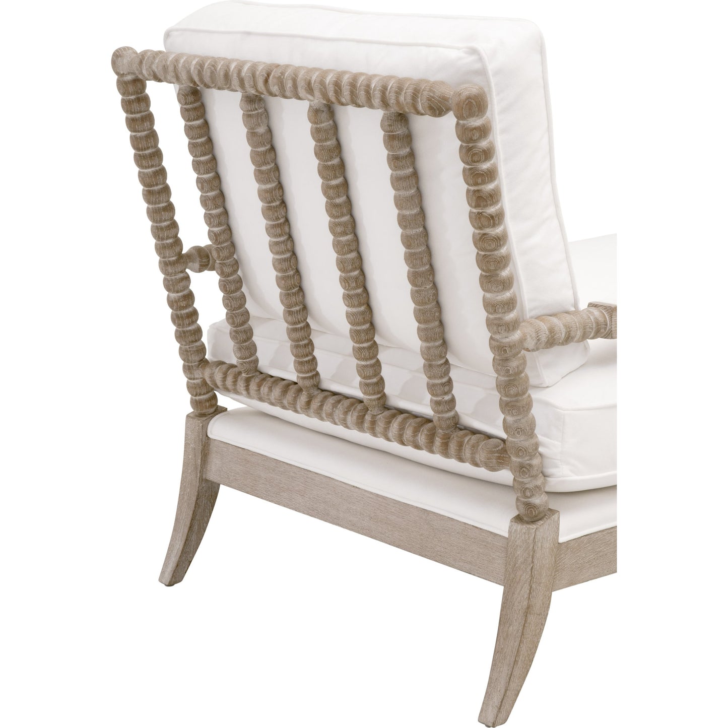 006 SI-1826887 | Additional Silo | Rouleau Chaise Lounge by Essentials For Living in livesmart peyton pearl and natural gray oak. Made from solid oak wood, 98% polyester, 2% nylon fabric, foam, down blend in a cottage & farmhouse style.
