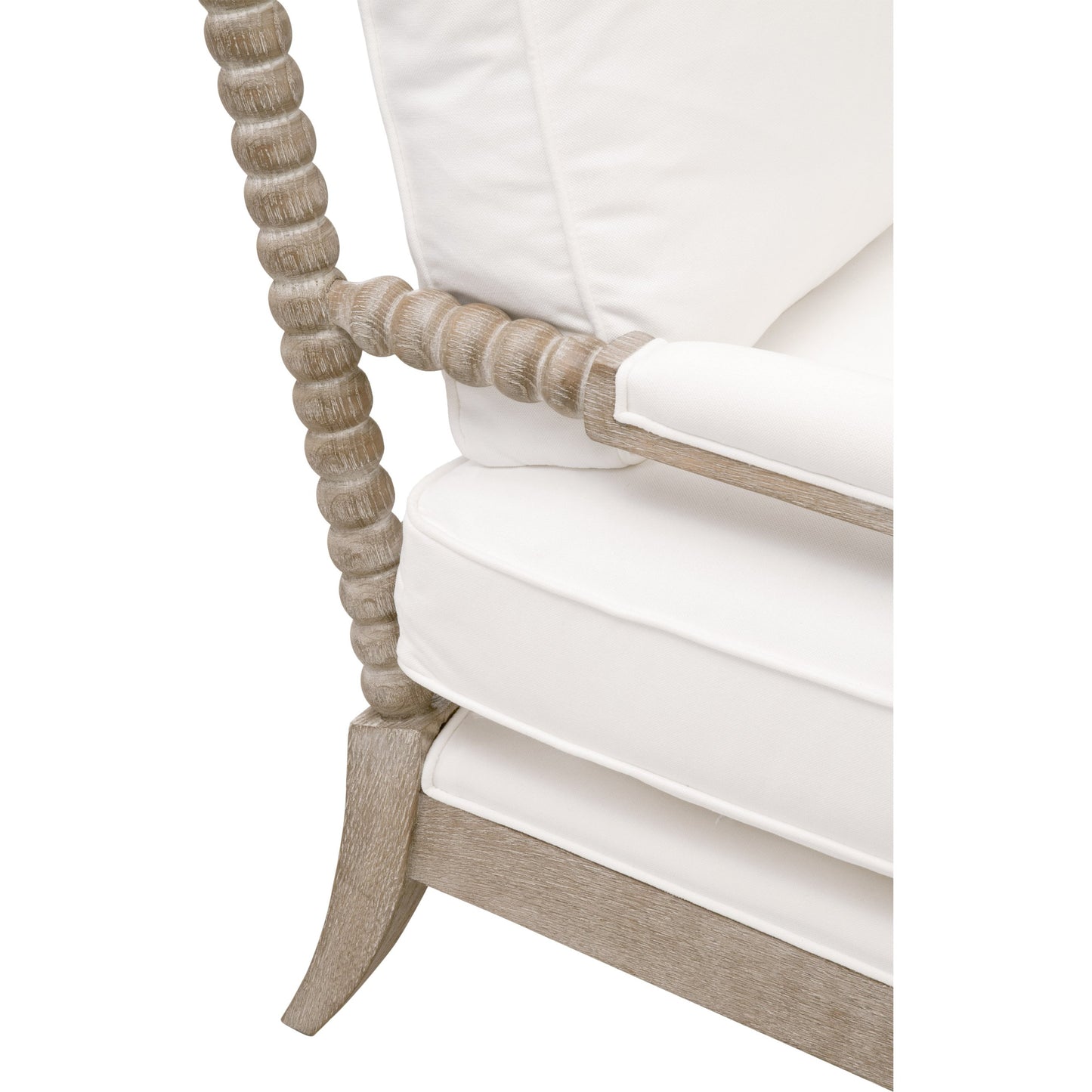 009 SI-1826887 | Additional Silo | Rouleau Chaise Lounge by Essentials For Living in livesmart peyton pearl and natural gray oak. Made from solid oak wood, 98% polyester, 2% nylon fabric, foam, down blend in a cottage & farmhouse style.