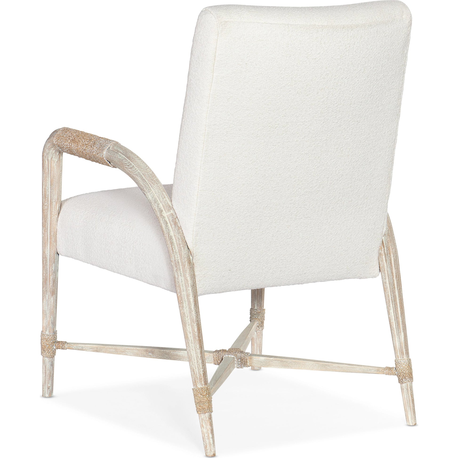 Serenity Arm Chair (Set of 2) by Hooker Furniture in beige and arctic, surf. Made from beech, rope, fabric in a modern style.
