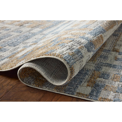 Roxie ROX-04 Rug by Loloi in ivory, denim. Made from 100% polyester in a unique style.