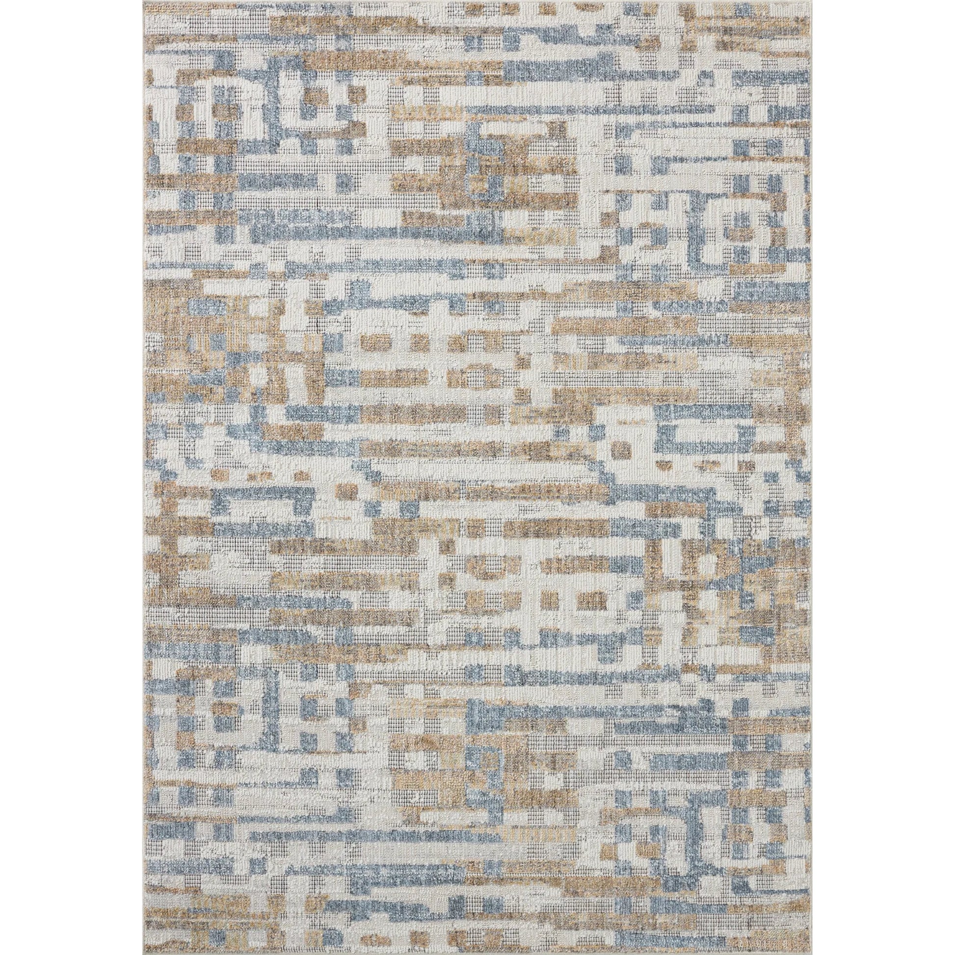 Roxie ROX-04 Rug by Loloi in ivory, denim. Made from 100% polyester in a unique style.