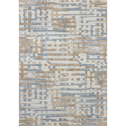 Roxie ROX-04 Rug by Loloi in ivory, denim. Made from 100% polyester in a unique style.