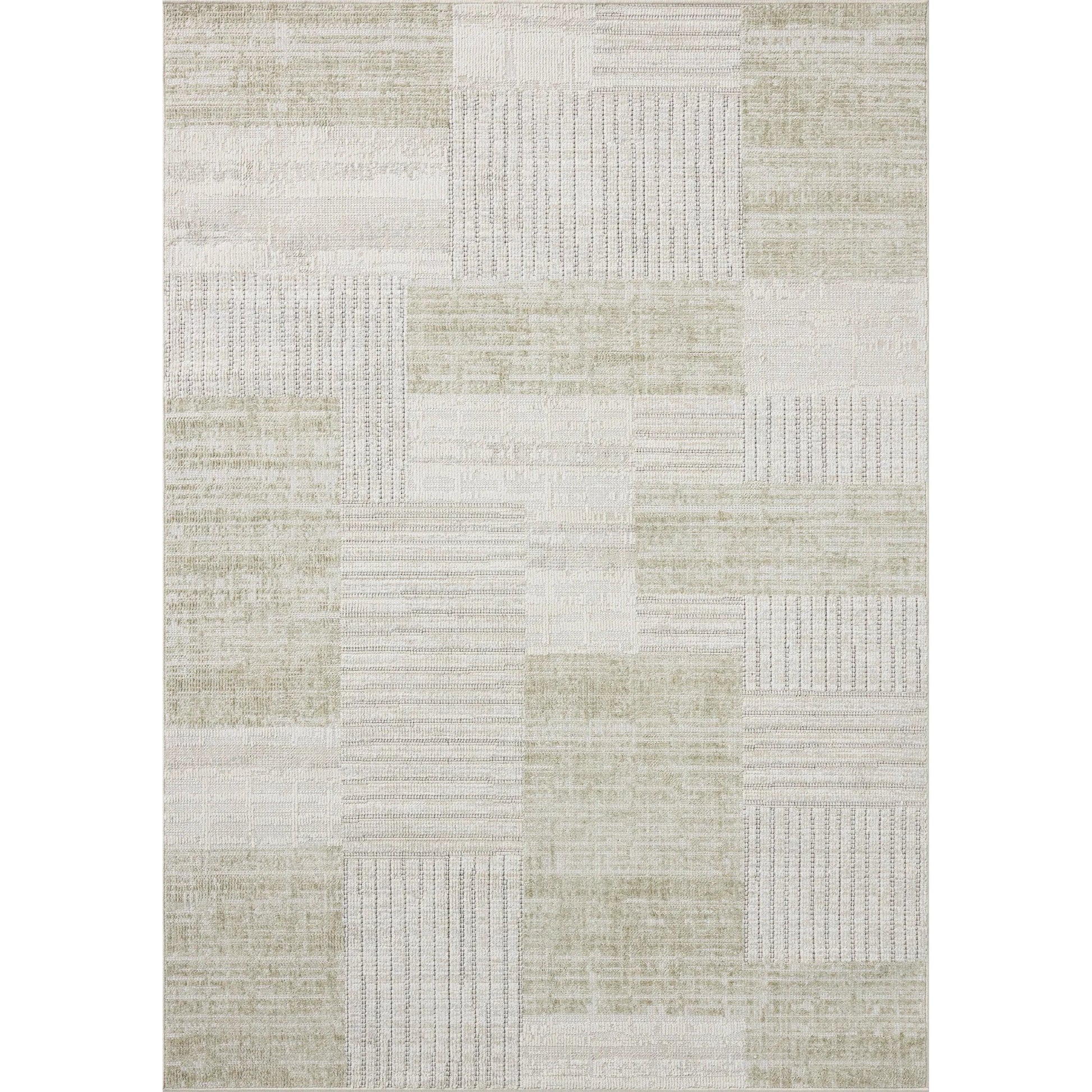 Roxie ROX-06 Rug by Loloi in linen, sage. Made from 100% polyester in a unique style.