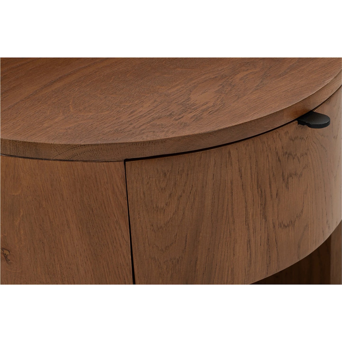 009 SI-2254055 | Closeup | Theo One Drawer Nightstand by Moe's Home Collection in brown. Made from solid oak in a transitional style.