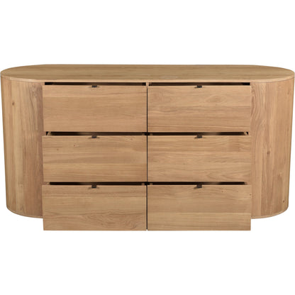 Theo Dresser by Moe's Home Collection in natural. Made from solid oak in a modern style.