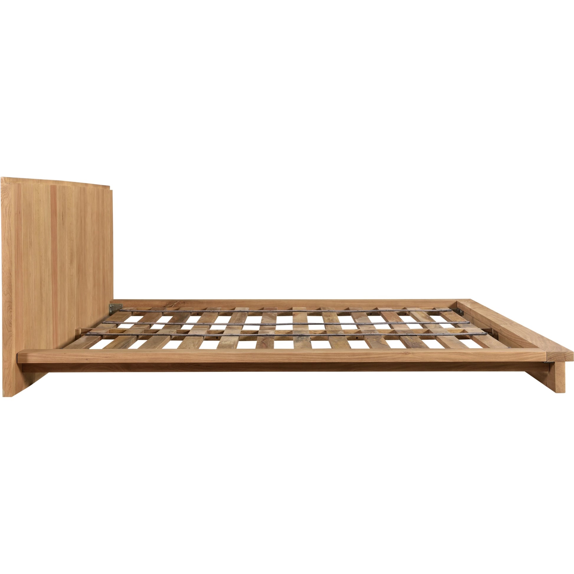 Plank Bed by Moe's Home Collection in natural. Made from solid oak, solid mango wood slats in a modern style.