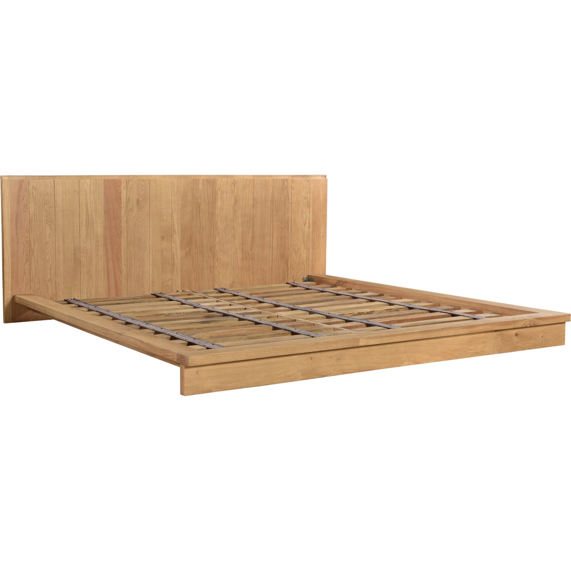 Plank Bed by Moe's Home Collection in natural. Made from solid oak, solid mango wood slats in a modern style.